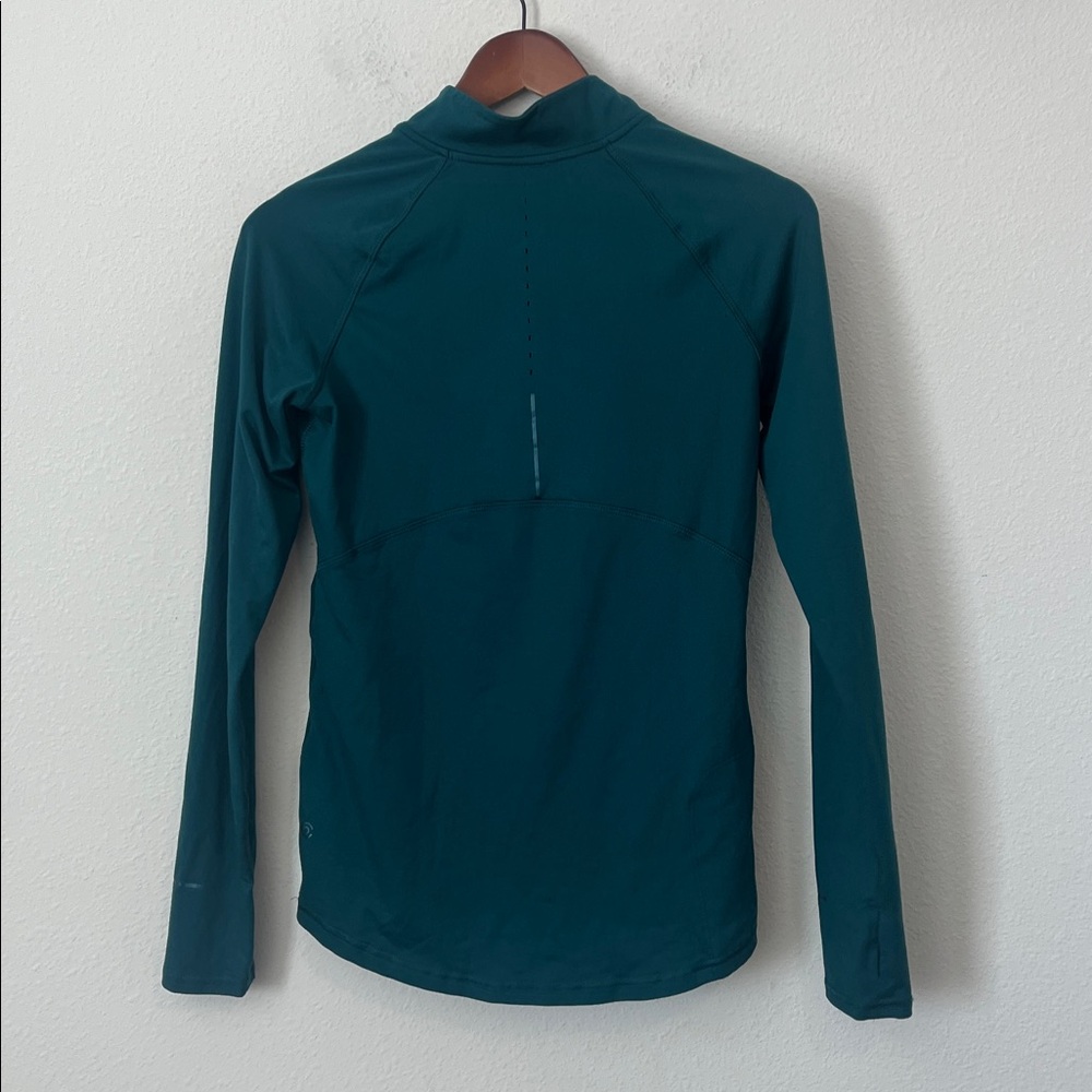CHAMPION Teal Long Sleeve Quarter-Zip Top - Picture 3 of 3